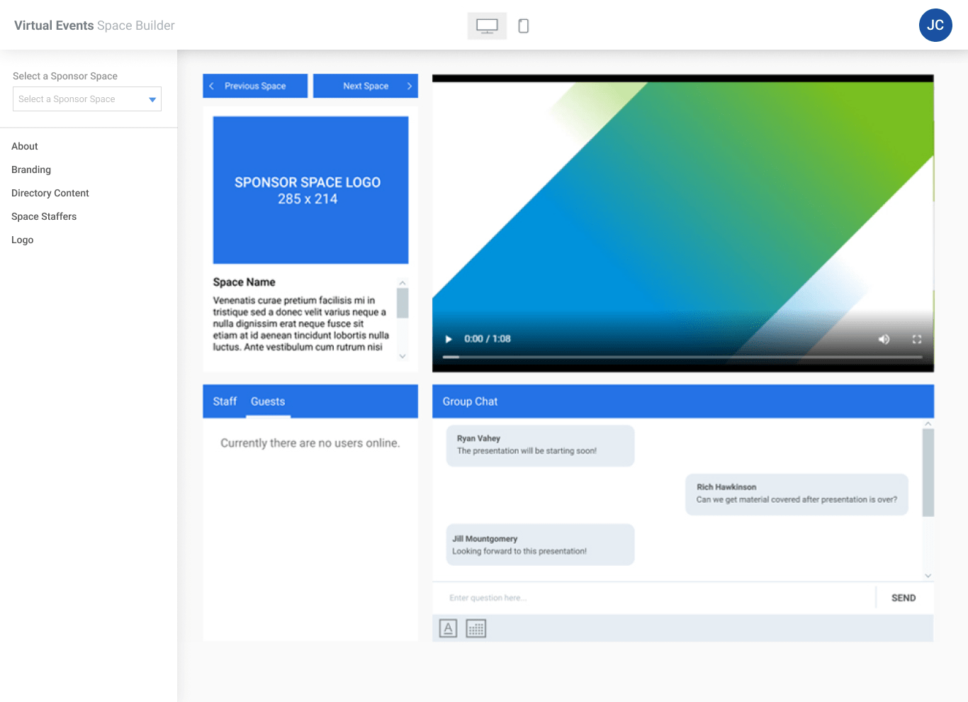 Product Resource: Event Space Builder